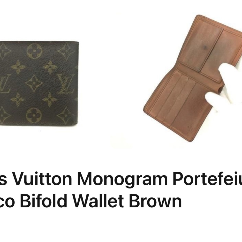 Louis Vuitton Monogram Bifold Wallet - Black and Brown